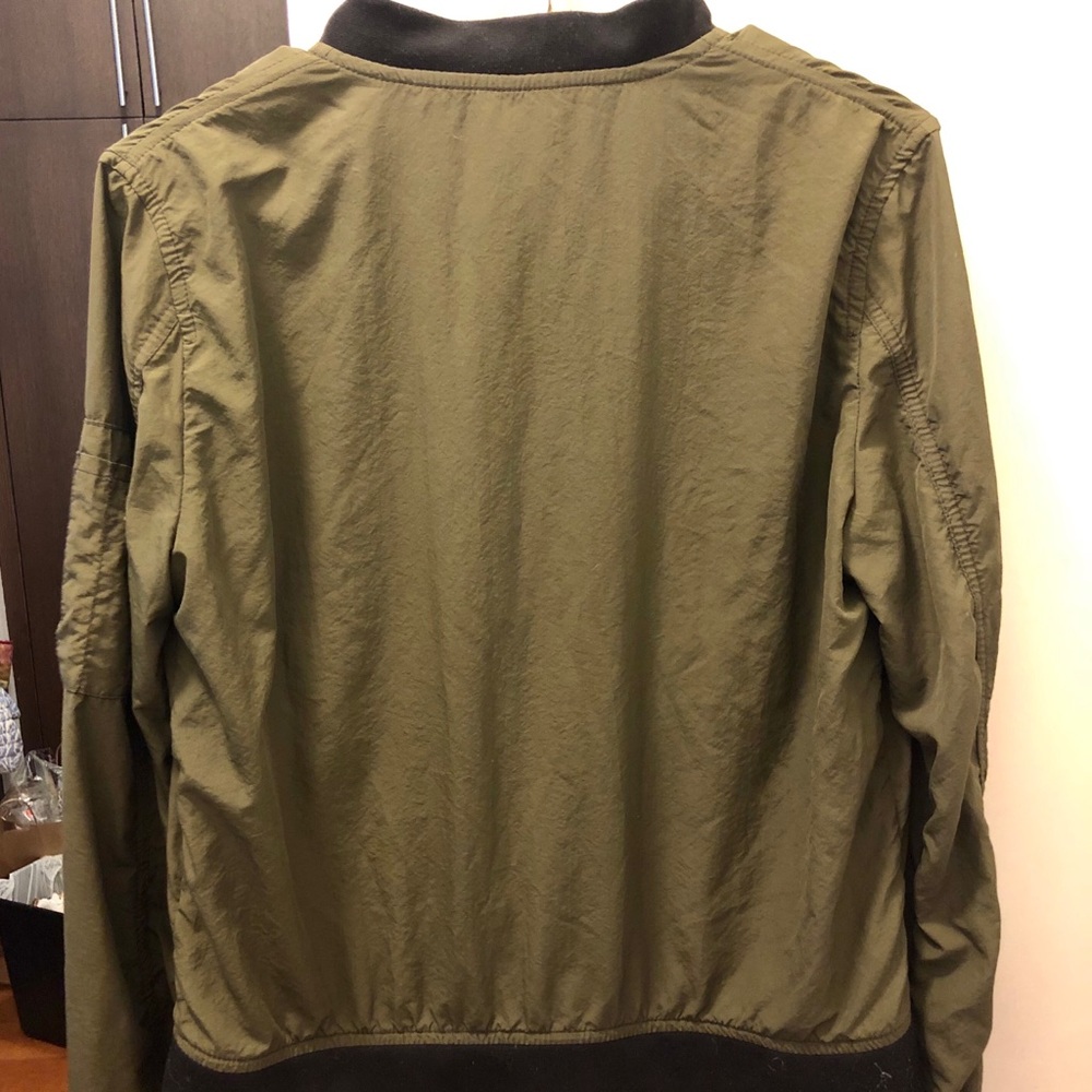 Zara Basic Bomber Green Jacket Lightweight - Size… - image 4